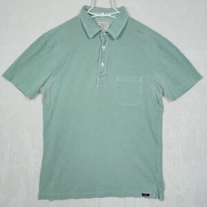 Faherty Polo Shirt Mens S GReen Short Sleeve Casual Preppy Pocket Golf READ DESC